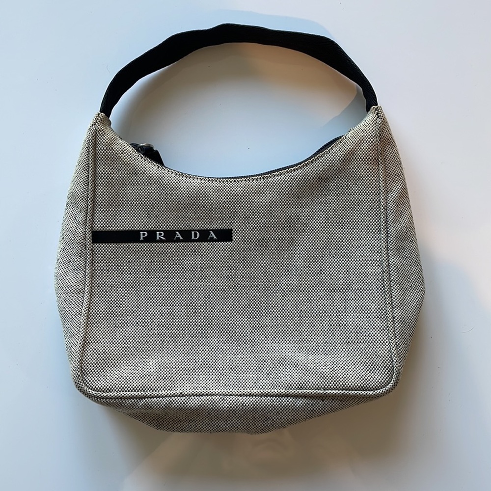 Vintage Prada SS 1999 Canapa Mini Canvas Handbag